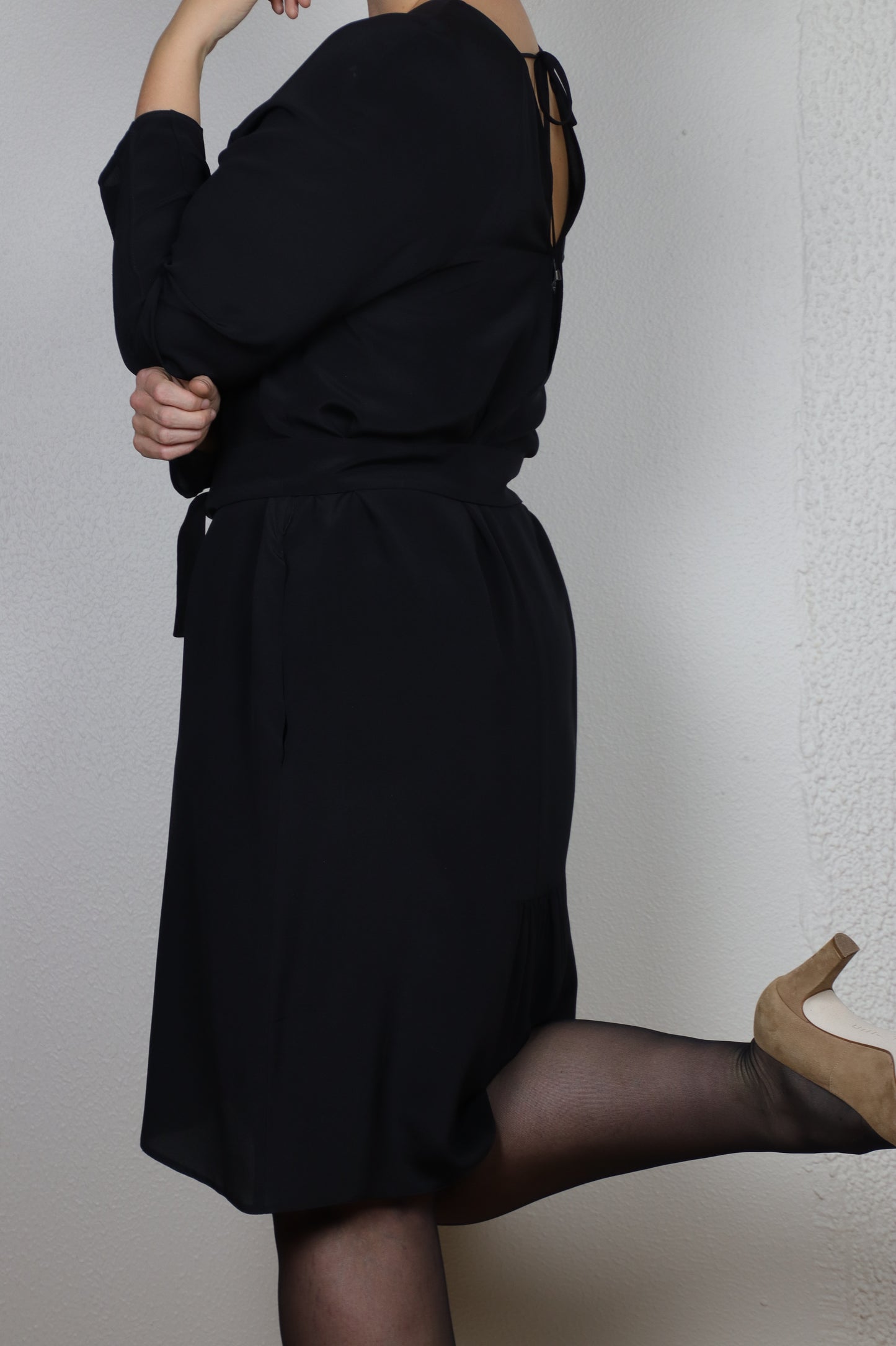 Margrete loose-fitting dress in Italian silk