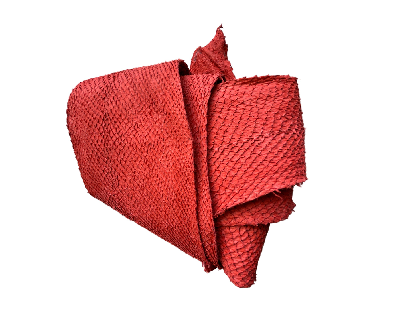 Suede vegetable tanned salmon skin