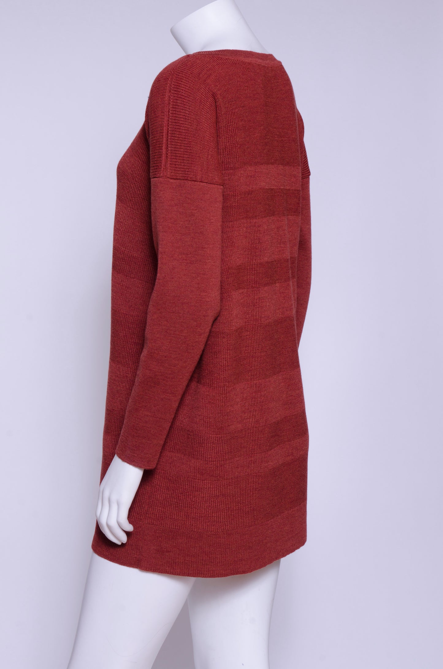 Kamilla lang genser med strukturstrikk