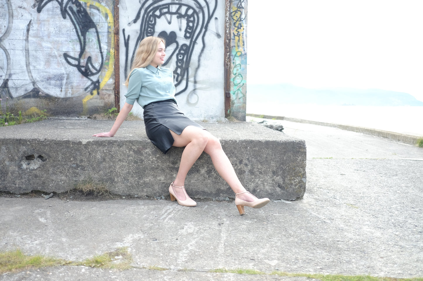 Mina deer leather skirt