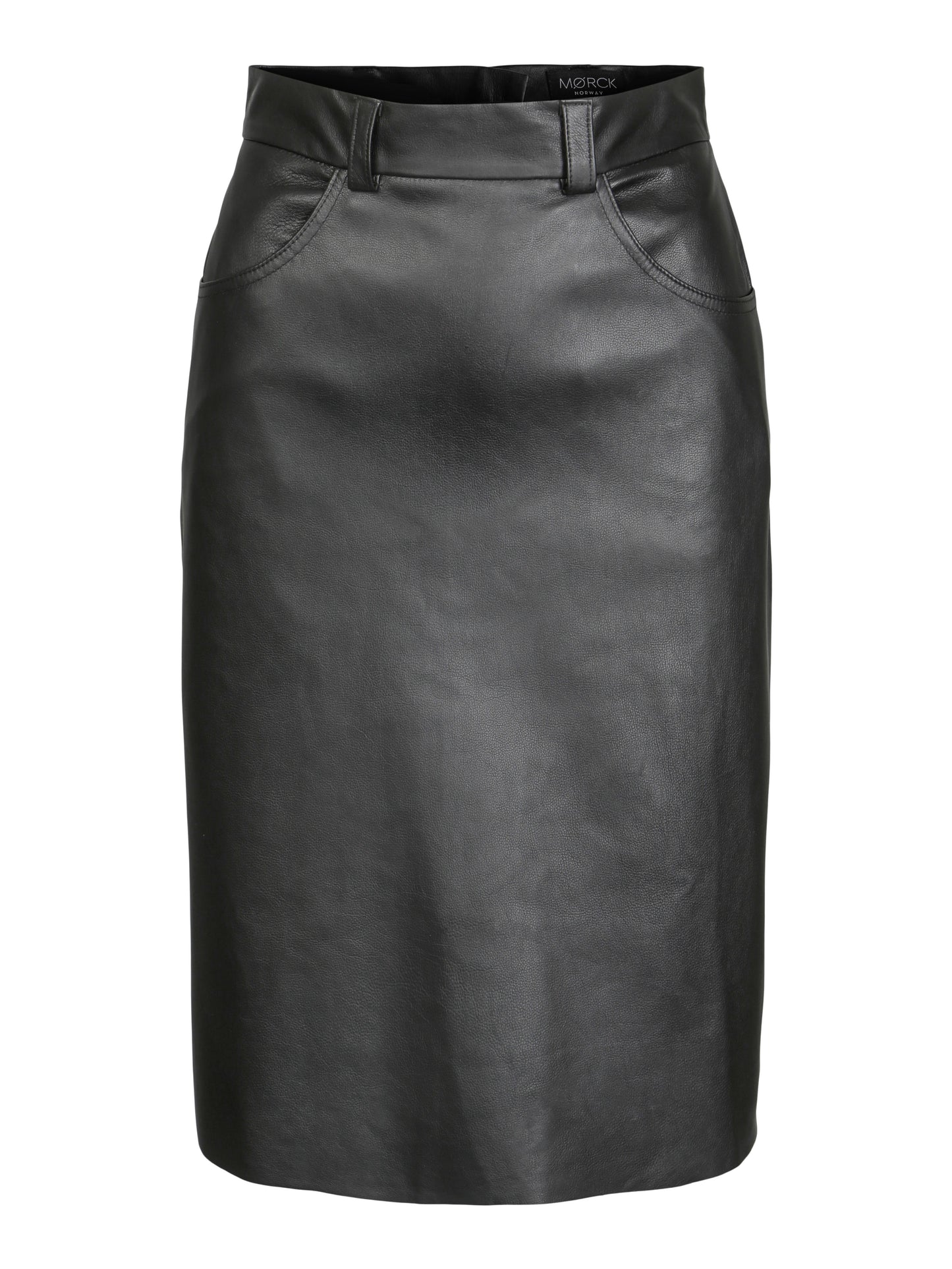 MØRCK black reindeer nappa skirt