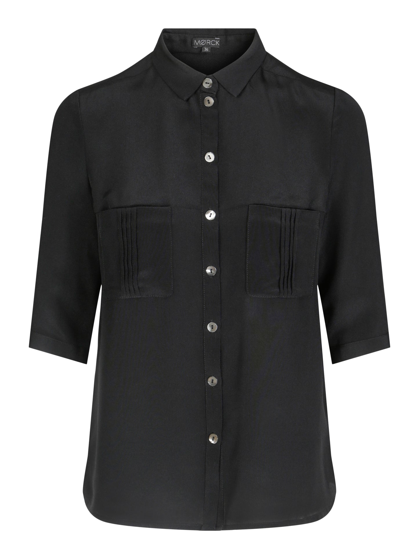 Mørck kortermet silkebluse