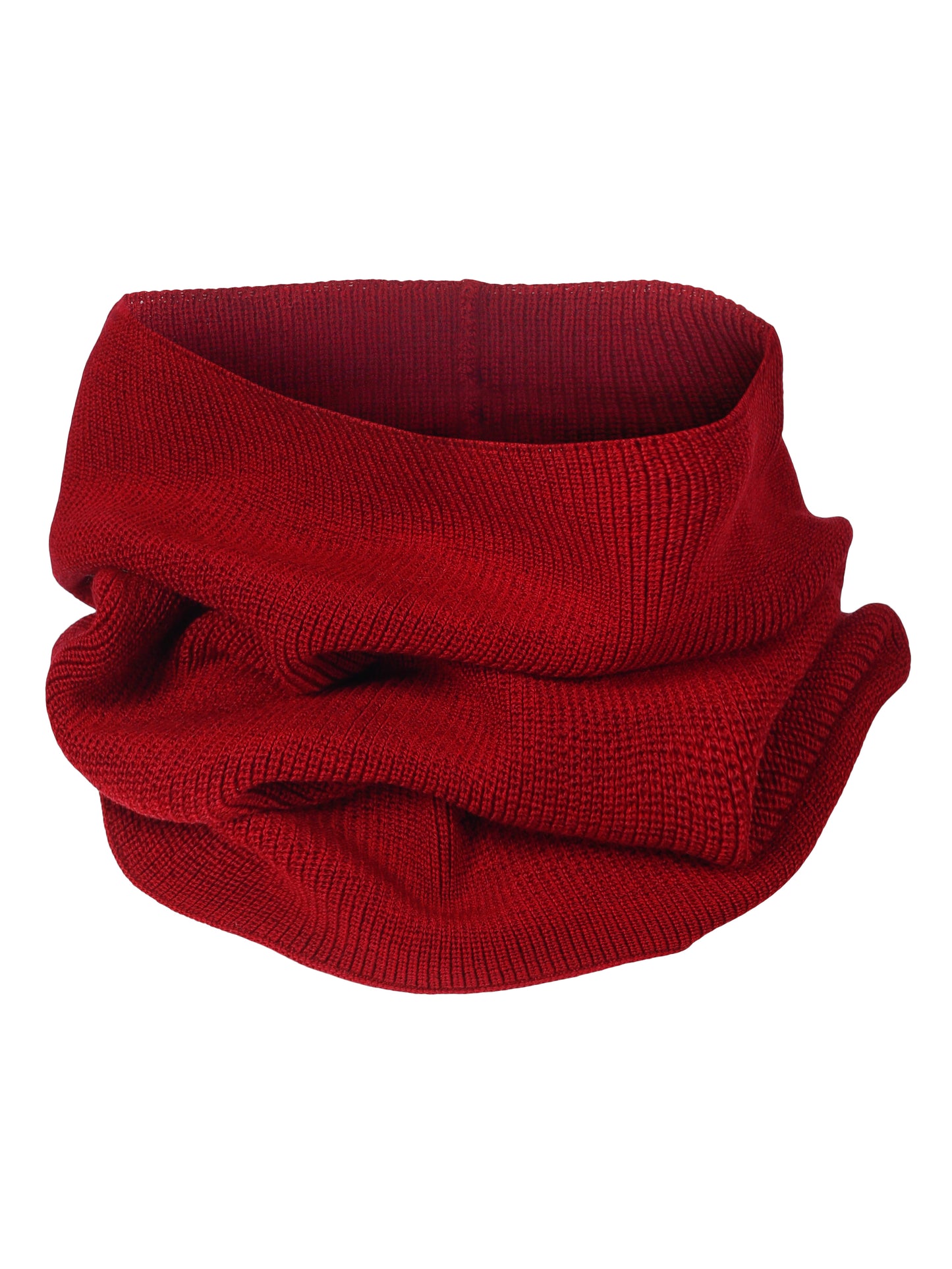 Tubehals i myk ull - vinrød