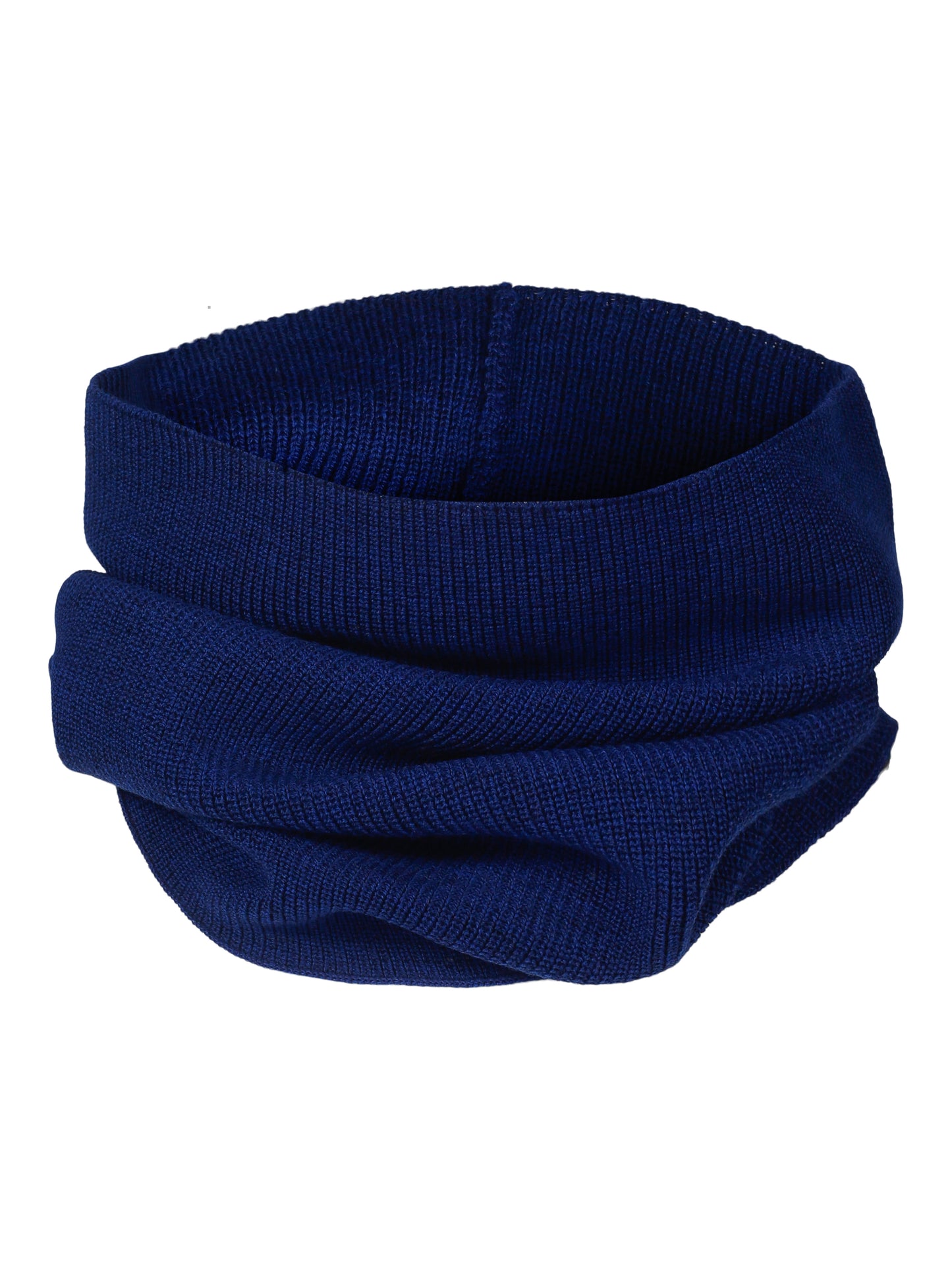 Tubehals i myk ull- kobolt blå